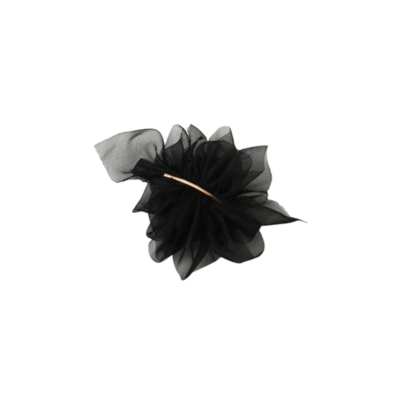 Description Picture 6 of itemBig Spring Hair Claw Clips Women Metal Chiffon Flowers Ponytail Holder Hairpin Barrettes For Girls Hair Accessories Hairgrip
