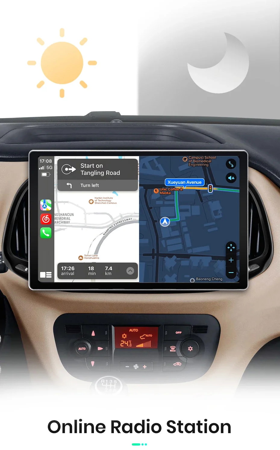 Junsun x7 Serie 13.1 "2k ai Stimme drahtloses Carplay Android Auto Autoradio für Fiat Doblo 2015-2019 Multimedia Autoradio – Detail 8