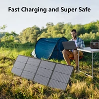 MHPOWOS 220W 40V panneau solaire Portable étanche pliable panneau solaire puissance de secours chargeur solaire pour centrale électrique RV Camping 5