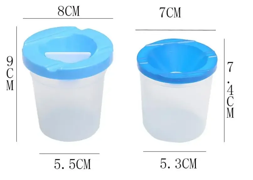 Art Supply 4 Piece Children No Spill Paint Cups With Colored Lids