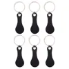 6pcs Portable Key Shopping Cart Trolley Tokens Metal Small Tokens Keychain Shopping Cart Token Pendant Trolley Tokens Solver 2