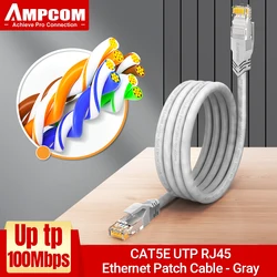 AMPCOM High - Speed Ethernet Cable, Cat5e UTP Network Patch Cord for Reliable Connectivity (CAT5E UTP Gray)