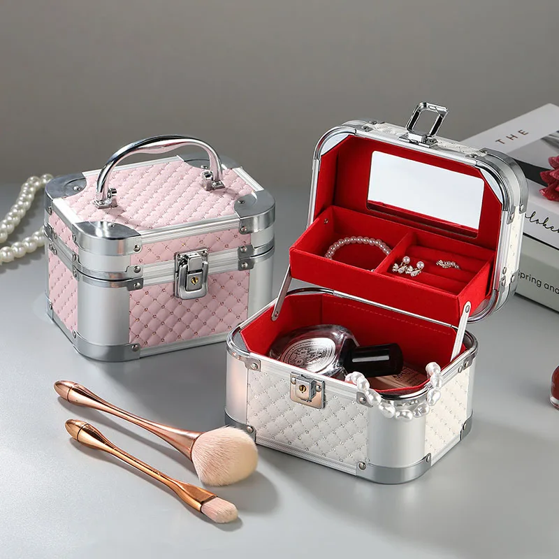 Aluminium make-up koffer met spiegel voor nagels_voghion.com