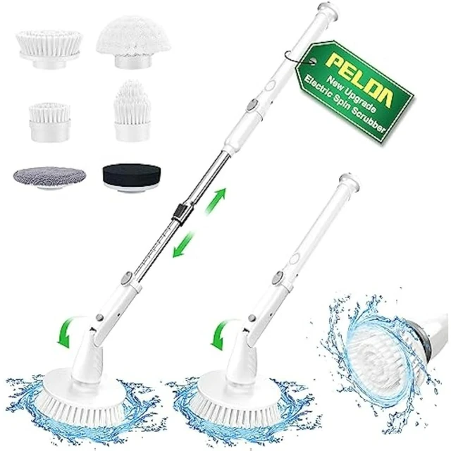 Electric Spin Scrubber Power Brush Shower Scrubber, Cordless and Handheld Bathroom  Scrubber with 4 Replaceable Cleaning Brush He - AliExpress