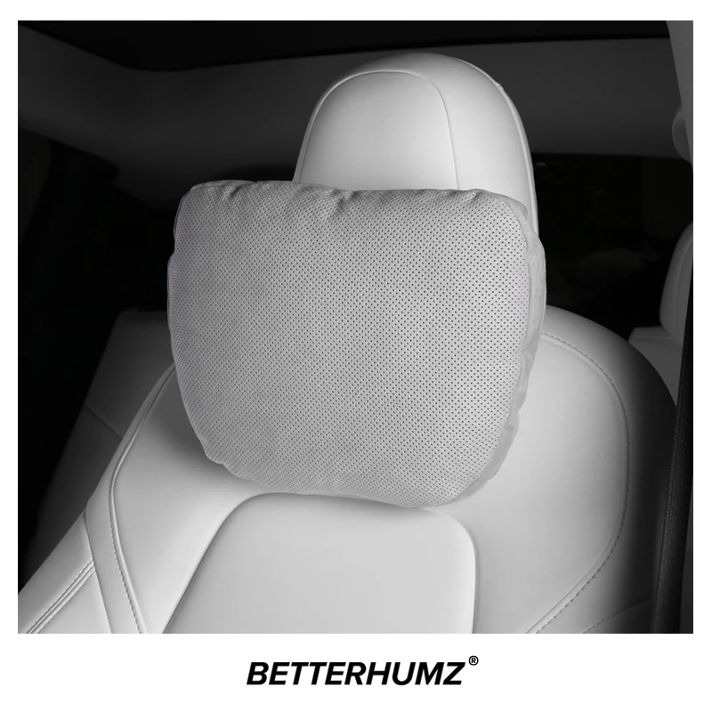 Alcantara Car Headrest Cushion Neck Pillow Auto Interior Accessories