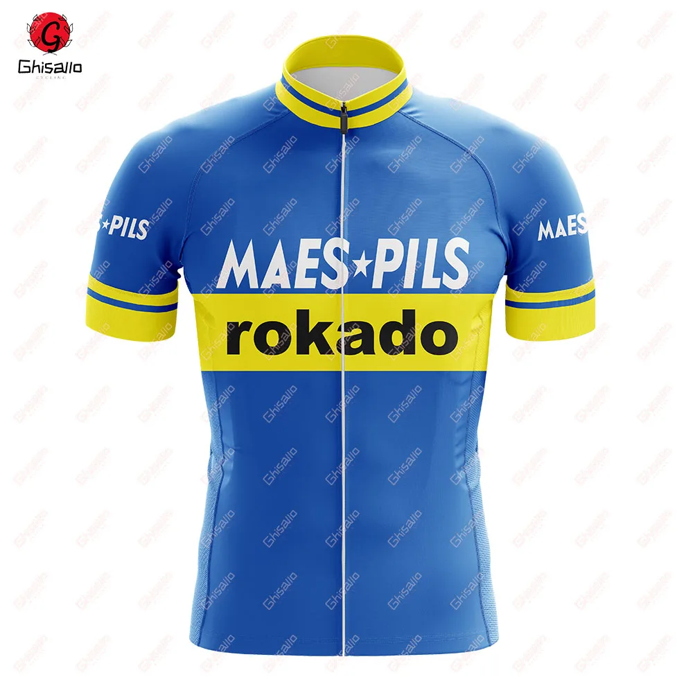 Retro Cycling Jersey For Men Short Sleeve Reflective MTB Maillot Downhill Pro Team Mountain Bicycle Clothing Summer