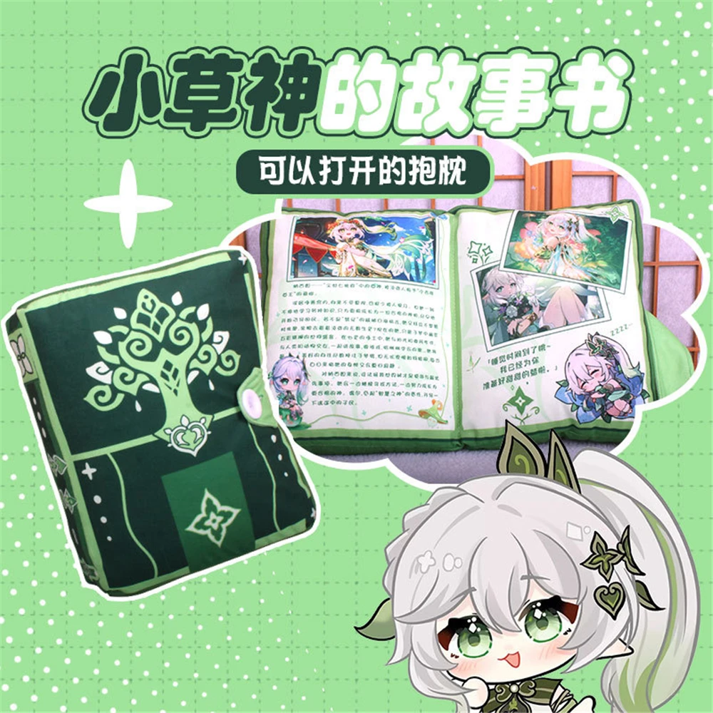 Game Genshin Impact Klee Hutao Wanderer Nahida Cosplay Costume Plush Pillow Doll Cartoon Book Accessories Prop
