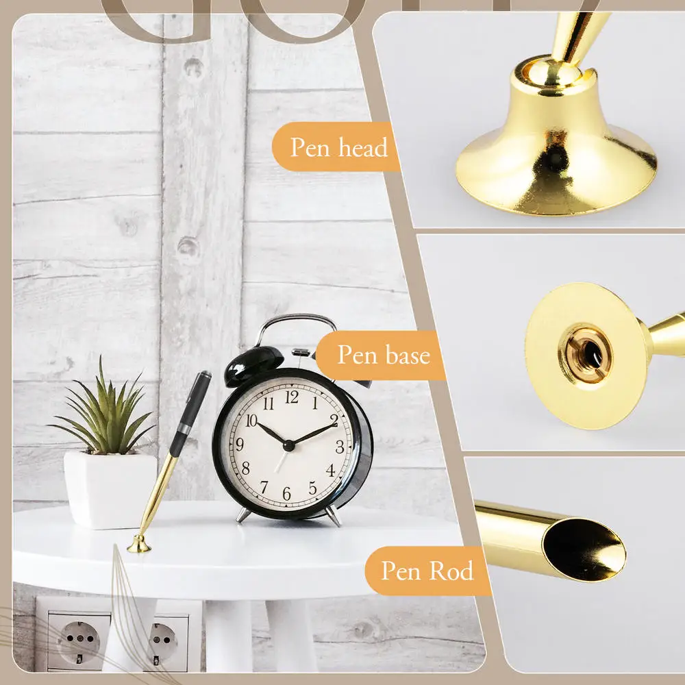 Pen Holder Stand Fixed Gel Pen Holder for Bank Hotel Counter Front Desk Signature Form Filling Sign Name Swivel Rod Rotating Holder