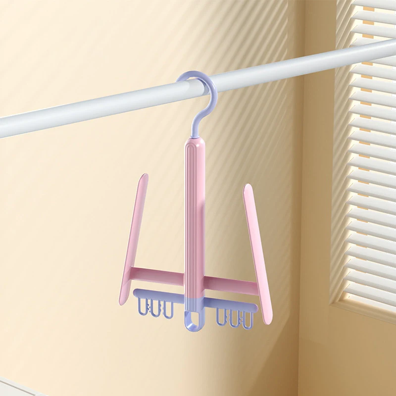 Rotatable Shoes Drying Rack Windproof With Sock Clips Shoes Drying Hanger Quickly Dry Space Saving Hanging Shoes Hook