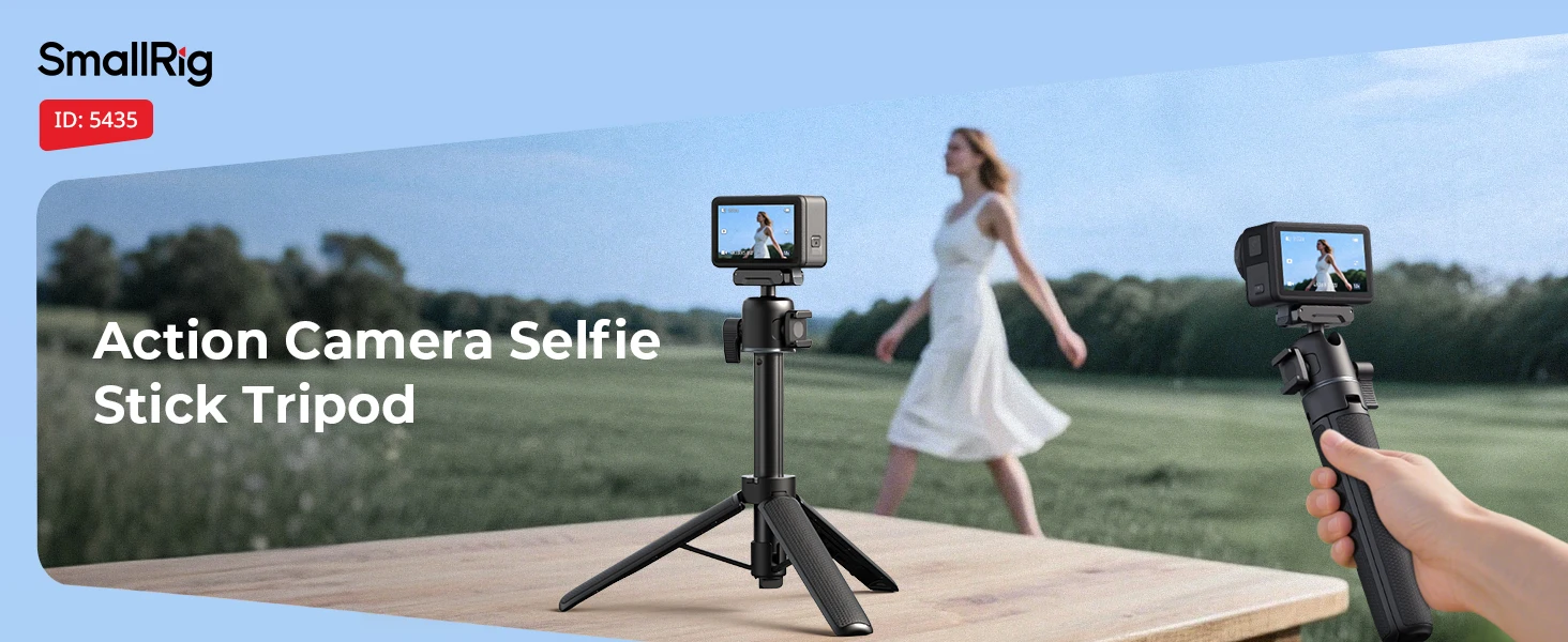 Mount Support for Action Cameras 2-in-1 Tripod & Selfie Stick for DJI Osmo Actio