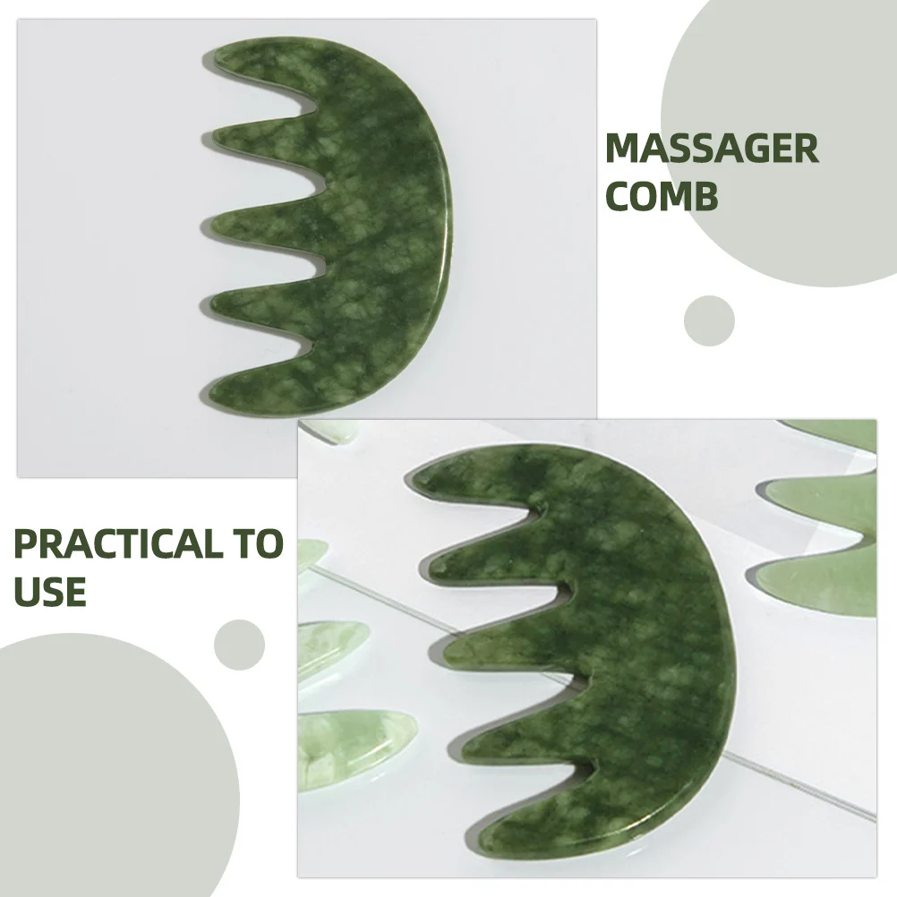 Scalp Massager Creative Wide Tooth Comb Handheld Comb Jade Massaging body acupoint massager creative massage comb