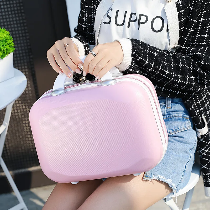 

Travel Cosmetic Case Mini 14 Inch Fashion Cosmetic Bag Ladies Travel Bag Lightweight Suitcase Makeup Bags for Women