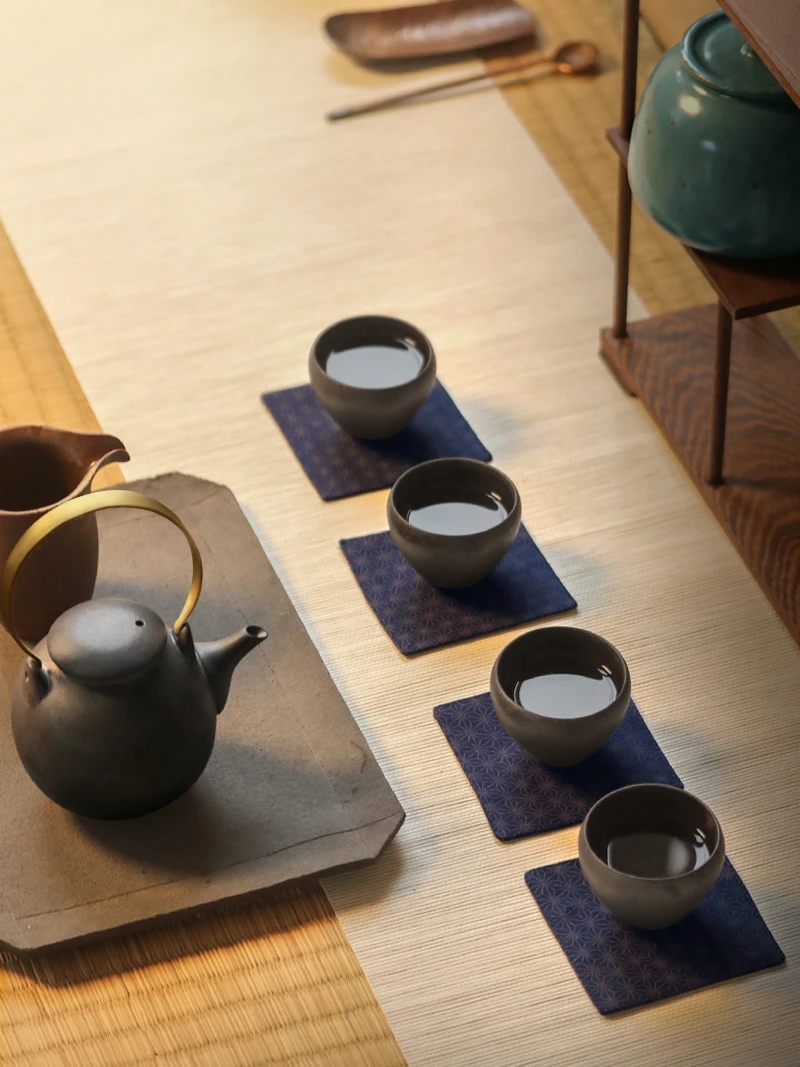 

Zen Handmade Teapot Vintage Ceramic Teapot Kung Fu Tea Set Loop-Handled Teapot Tea Making Clay Pot