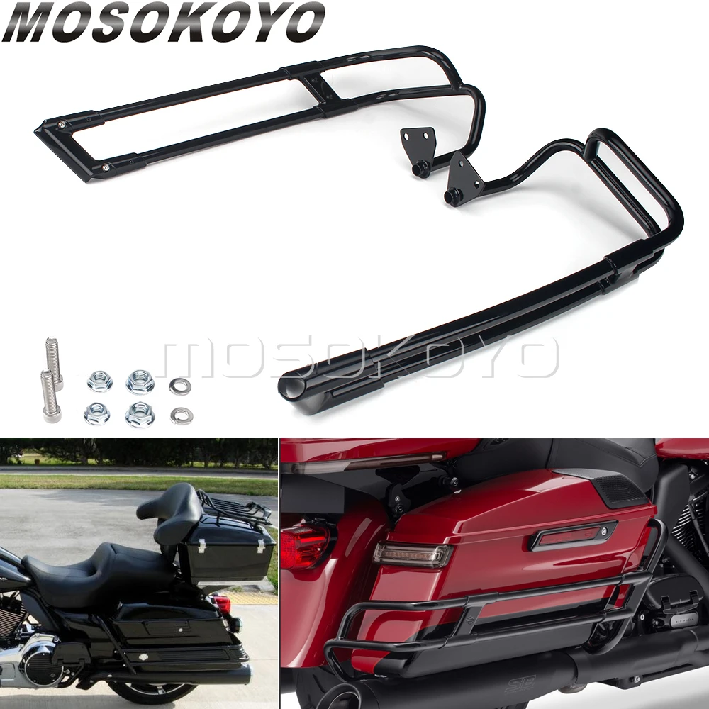 Motorcycle Rear Side Saddlebag Guards For Harley Touring Electra Glide