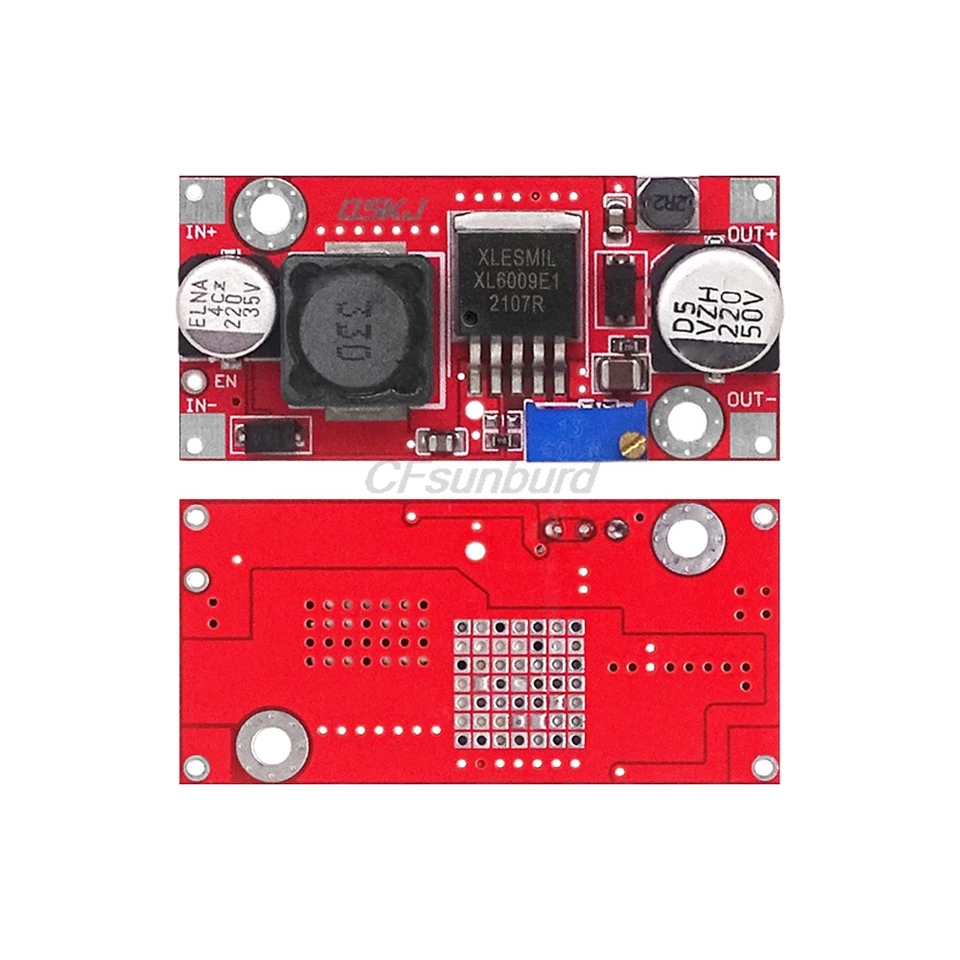 Gowoops XL6009 Boost Converter Module - 5 Pack DC-DC Step-Up Board (3-30V To 4-35V, 4A Max)