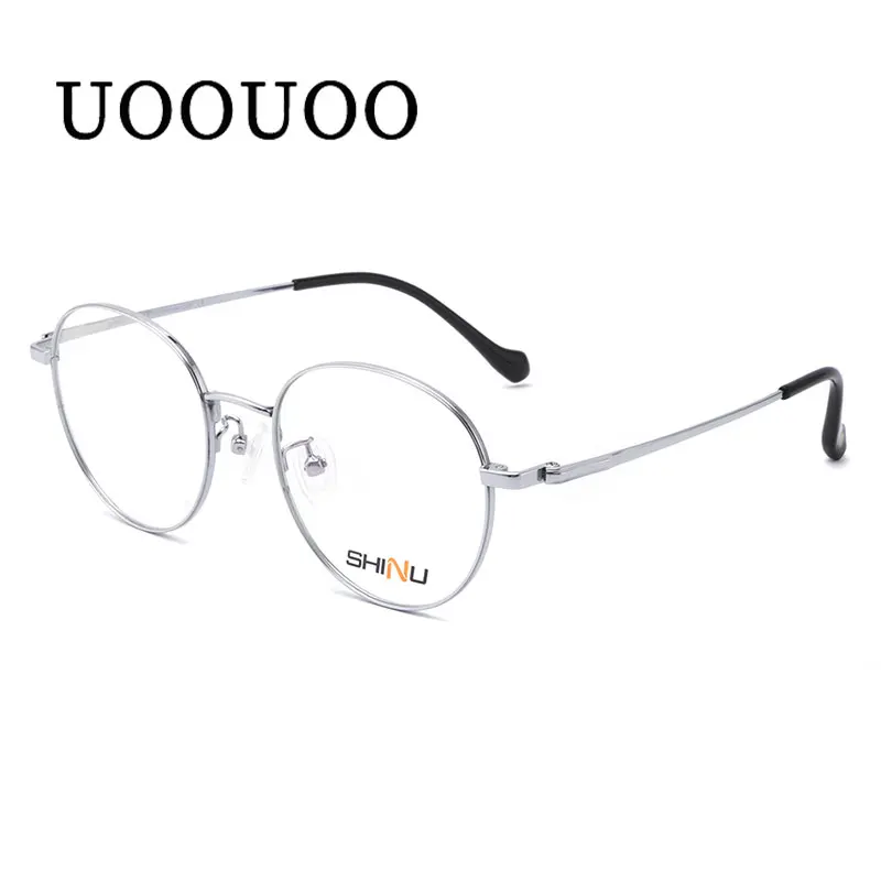 

Очки SHINU в титановой оправе для мужчин и женщин, аксессуар для чтения по рецепту при близорукости, мужские и женские очки