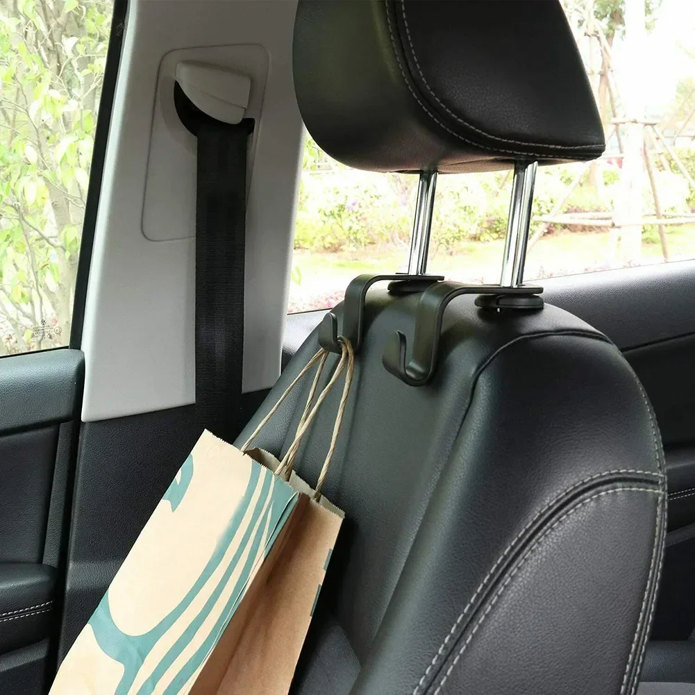 Car Coat Hanger Car Hook 4pcs Car Seat Headrest Hook For Auto Back Seat Organizer Hanger Storage Holder For Handbag Purse Bags Clothes Coats