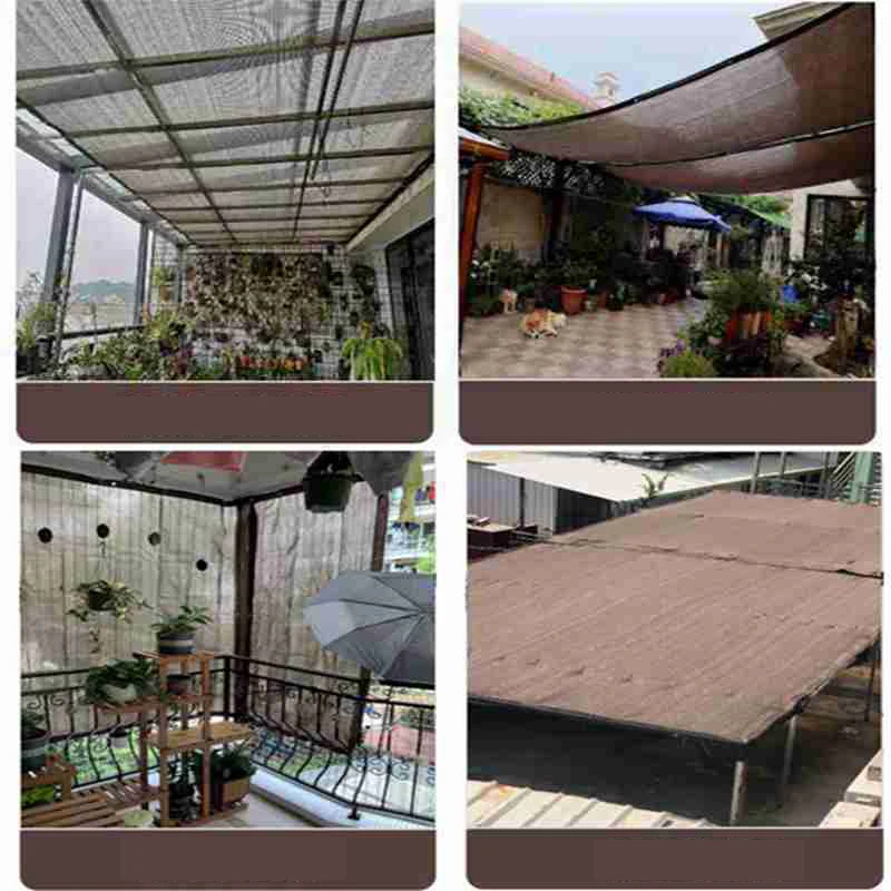 Large Sun Shade Sail 2*6 8 10 3*5 4x4 5x5 8*10 Khaki Camo Netting Backyard Garden Sun Shelter Anti-Uv Block Tent Canopy Outdoor sunshade net outdoor awnings