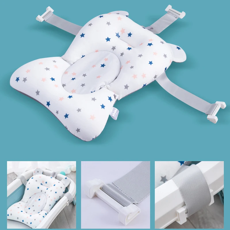 Cuscino per Vasca da Bagno per Neonati, Supporto Pieghevole per Seduta, Cuscino Antiscivolo Morbido e Confortevole per Bagnetto - immagine 4