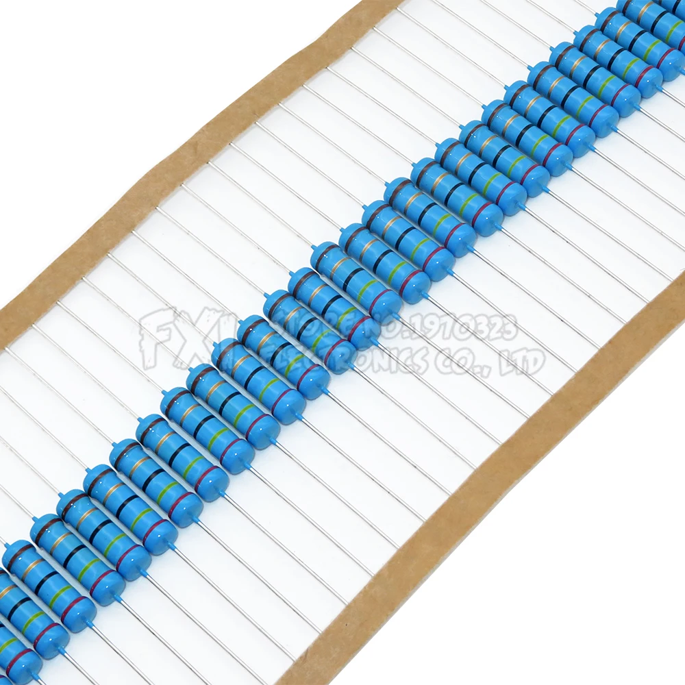 Metal Film Resistor Metal Film Resistors 20pcs 2W Metal film resistor 1% 1R ~ 1M 2.2R 4.7R 10R 22R 47R 100R 220R 470R 1K 10K 100K 2.2 4.7 22 47 100 220 470 ohm