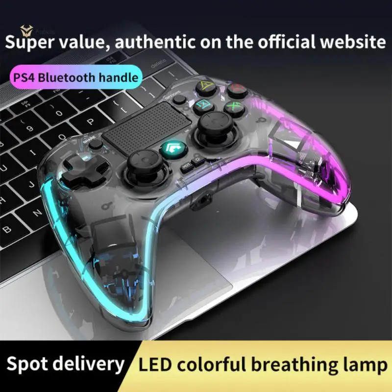 

With Six-axis Handle Gaming Joystick Wireless Controller Mobile Game Pad Type-c Colorful Light Gamepad