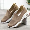 Women Casual Flat Breathable Knitted Sneakers Spring Autumn Sports Tennis Shoes Woman Fashion Slip on Soft Bottom Walking Shoes 1