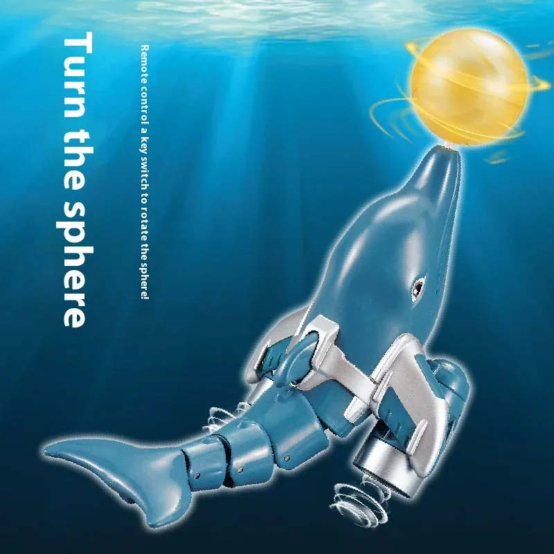 Simulation Rc Dolphin Toy Remote Control Animals Waterproof Submarine Robots Electric Fish Outdoor Pool Lake Kids Toys Boy
