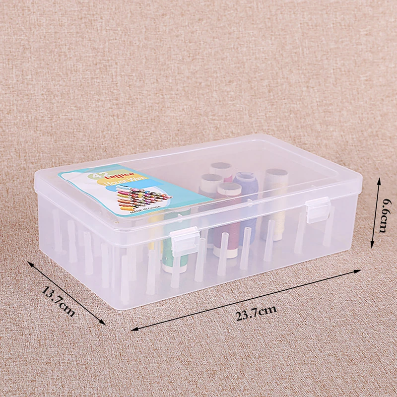 42 Spulen Kunststoff Nadel und Faden Box Home Wire Organizer Angelschnur Box Craft Spool Organizer Näh organisator