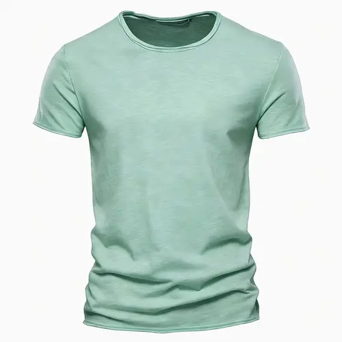 100% Cotton Men T-shirt Casual Soft Fitness Summer Thin T-shirts Men's Home Clothes O-Neck Short Sleeve Soild T Shirt for Men - Image 9