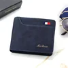 New Men Short Wallets Retro Simple Card Holder Male Purse High Quality PU Leather Photo Holder Fashion Casual Men's Wallet 1