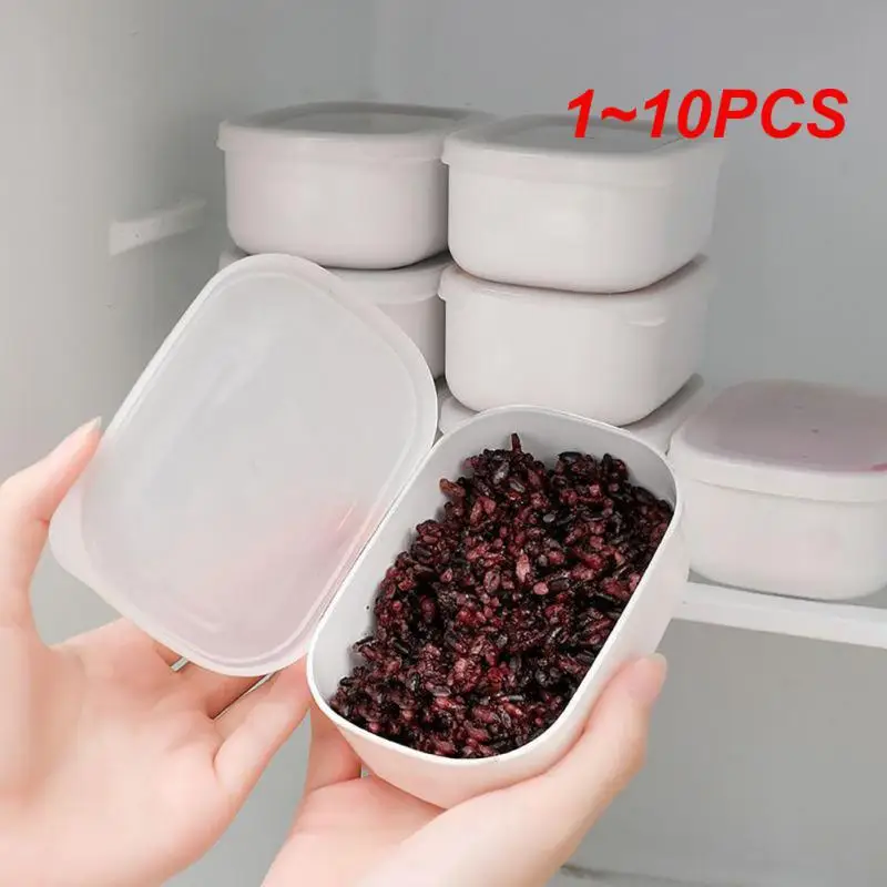 

1~10PCS Refrigerator Fresh-keeping Box Diet Box Mini Lunch Container Food Storage Box Bento Microwae Heating Anti Skid Sealed