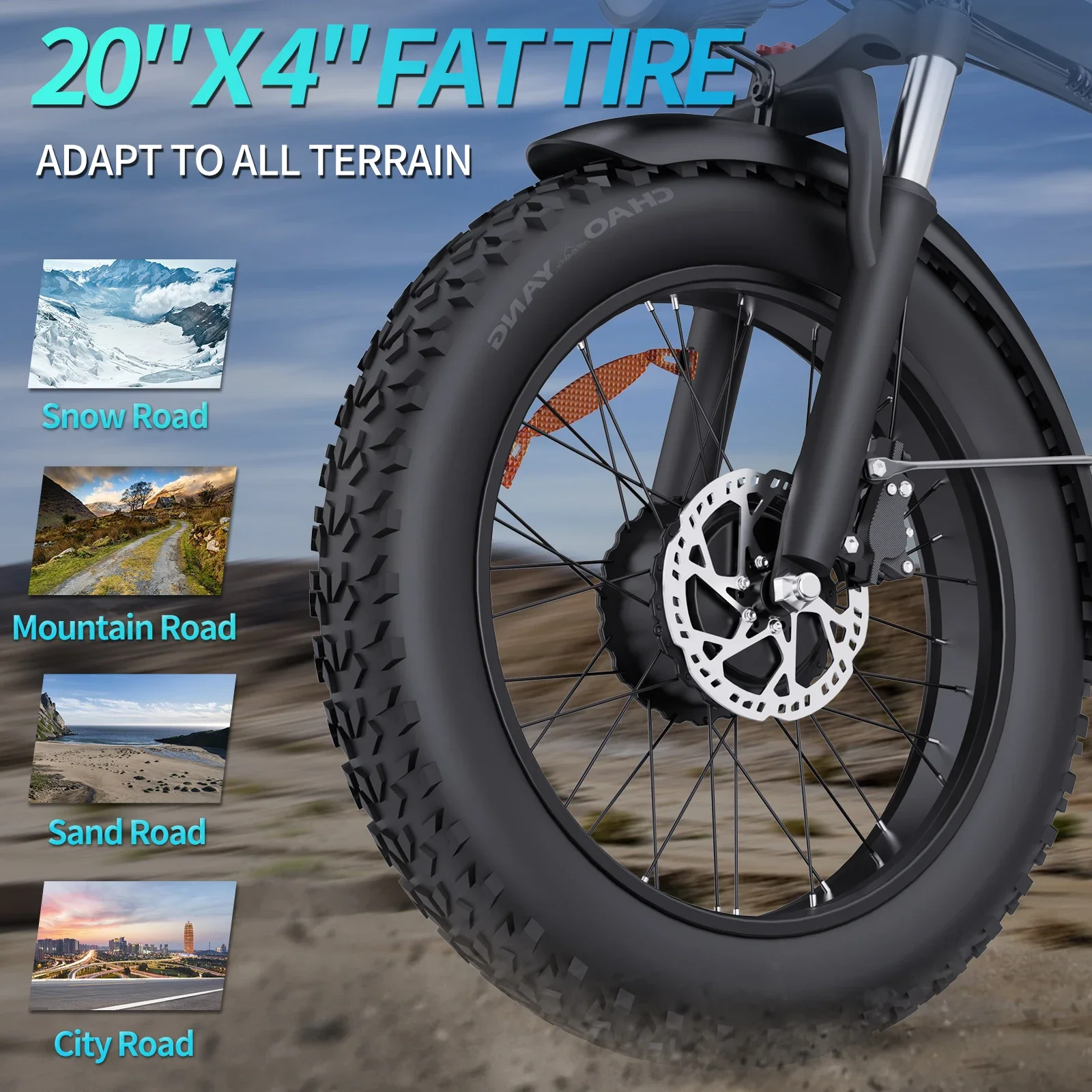 RIDSTAR H20 PRO Folding 2000W Dual Motor 48V 23AH Mountain Snow Electric Bicycle Hydraulic Brake 20*4.0 Fat Tire Electric Bike