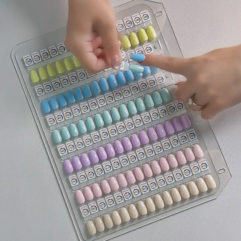 180-450 colori Strumenti per test dei colori dello smalto gel per unghie Punte magnetiche separabili Campione dei colori delle unghie Prova sulle punte dei unghie finte che mostrano il libro - immagine 6
