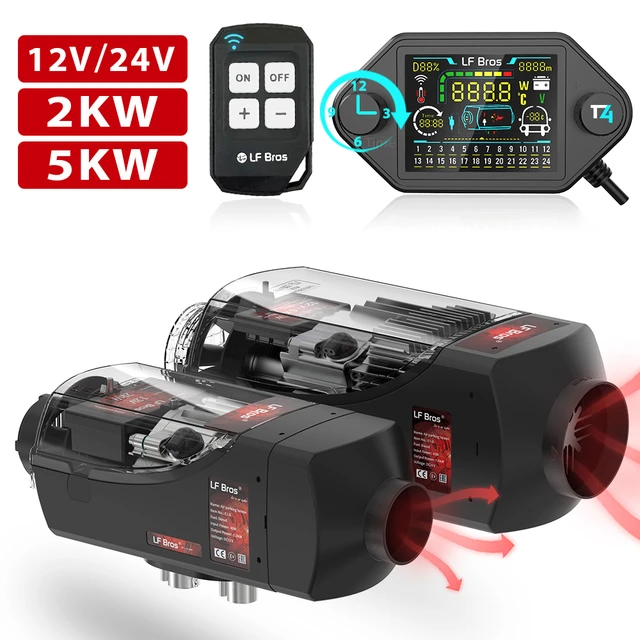 LF Bros 12V/24V/220V Dieselheizung, Diesel Standheizung 5kw, Diesel  Lufterhitzer mit Timer LCD Schalter für Camping, Wohnmobil, LKW (Weiß) :  : Auto & Motorrad