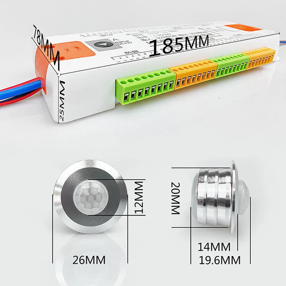 PIR 모션 센서 계단 LED 스트립, 24V COB 화이트/웜 화이트 램프 테이프 라이트, 32 웨이 계단 컨트롤러 스텝 LED 리본