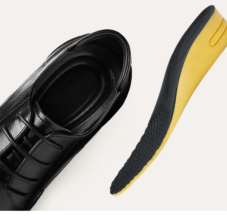 Versteckte Ferse 8/6CM Kuh Leder Männer Schuhe Büro Arbeit Aufzug Schuhe Marke Mann Business Oxfords Schuhe Anzug schuhe Lift Turnschuhe – Detail 11