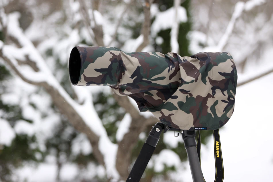 

For SIGMA 150-600mm F5-6.3 DG OS HSM Contemporary Telephoto lens Army Green Camouflage Rain Cover Raincoat XS Size