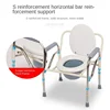 Stainless Steel Multi-Use Stool Chair, Adjustable Elderly Toilet, Pregnant Women Friendly, Disabled Portable Commode 3