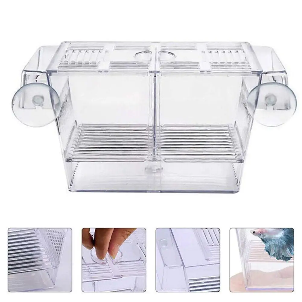 Fish Aquarium Fish Breeding Box Multifunctional Fish Aquarium Fish Breeding Isolation Box Clear Acrylic Aquarium Breeder Tank Guppies Hatching Incubator