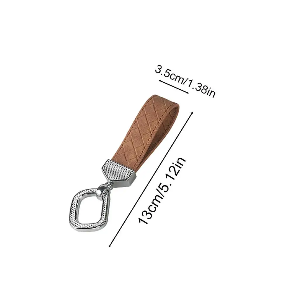 Key Rings For Car Keys Checked Leather Car Keys Accessories Multifunctional  Bag Pendants Wallet Decoration Alloy Horseshoe Lock - AliExpress