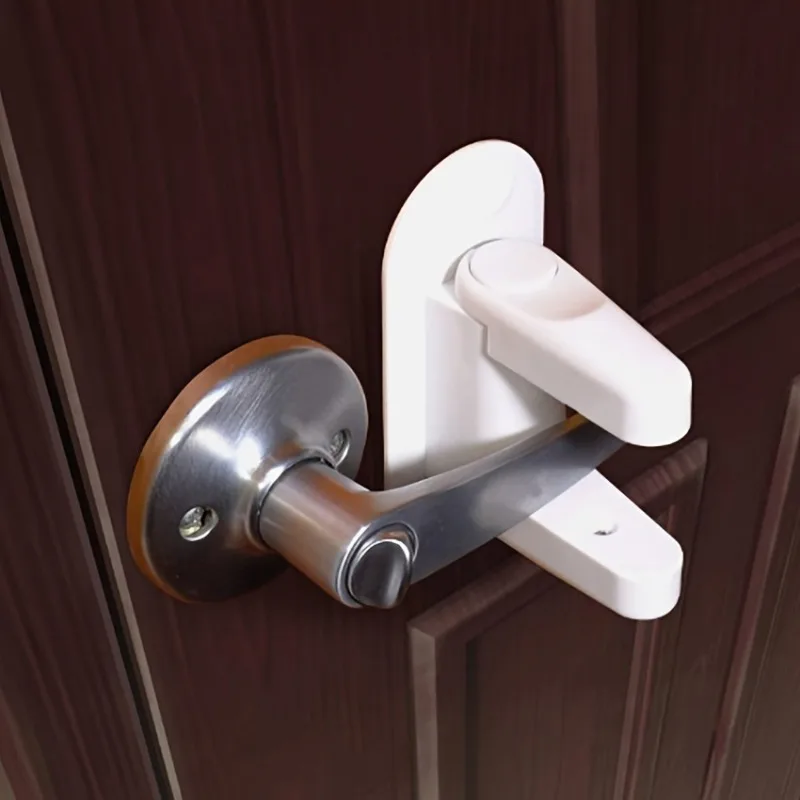 Multi-functional Door Lever Lock Childproof Door Lever Lock Rotation Proof Professional Adhesive Security Latch Universal door latch door lock