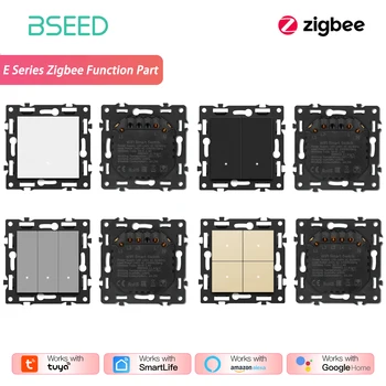 โมดูลสวิตช์อัจฉริยะ BSEED E Series Zigbee แบบคลิก สำหรับสวิตช์ไฟติดผนัง ชิ้นส่วน DIY สีขาว ดำ เทา สามารถเลือกสีได้ตามต้องการ 1