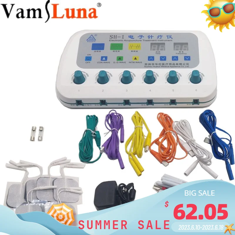 Electric Acupuncture Stimulator Machine Shi Massager Body Care With 6