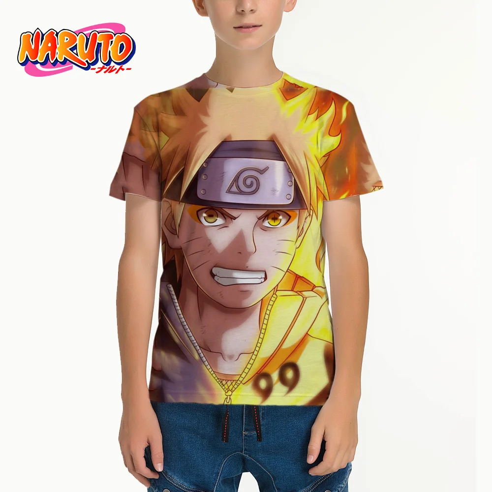 

Japanese anime loose parent-child shirt trend short sleeve Uzumaki Naruto clothes street Naruto 3D printed men/women t-shirt