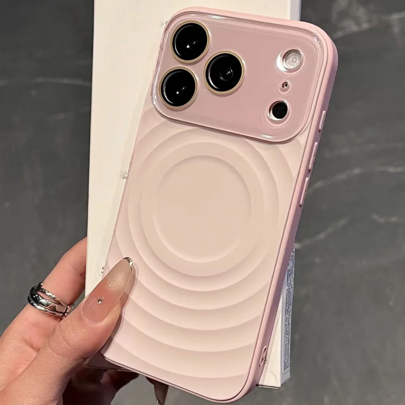 Luxury Glossy Shockproof Camera Case with Liquid Wave Pattern