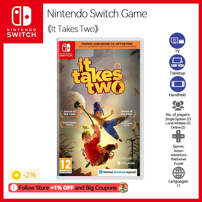 It Takes Two Nintendo Switch Game Deals 100% original oficial