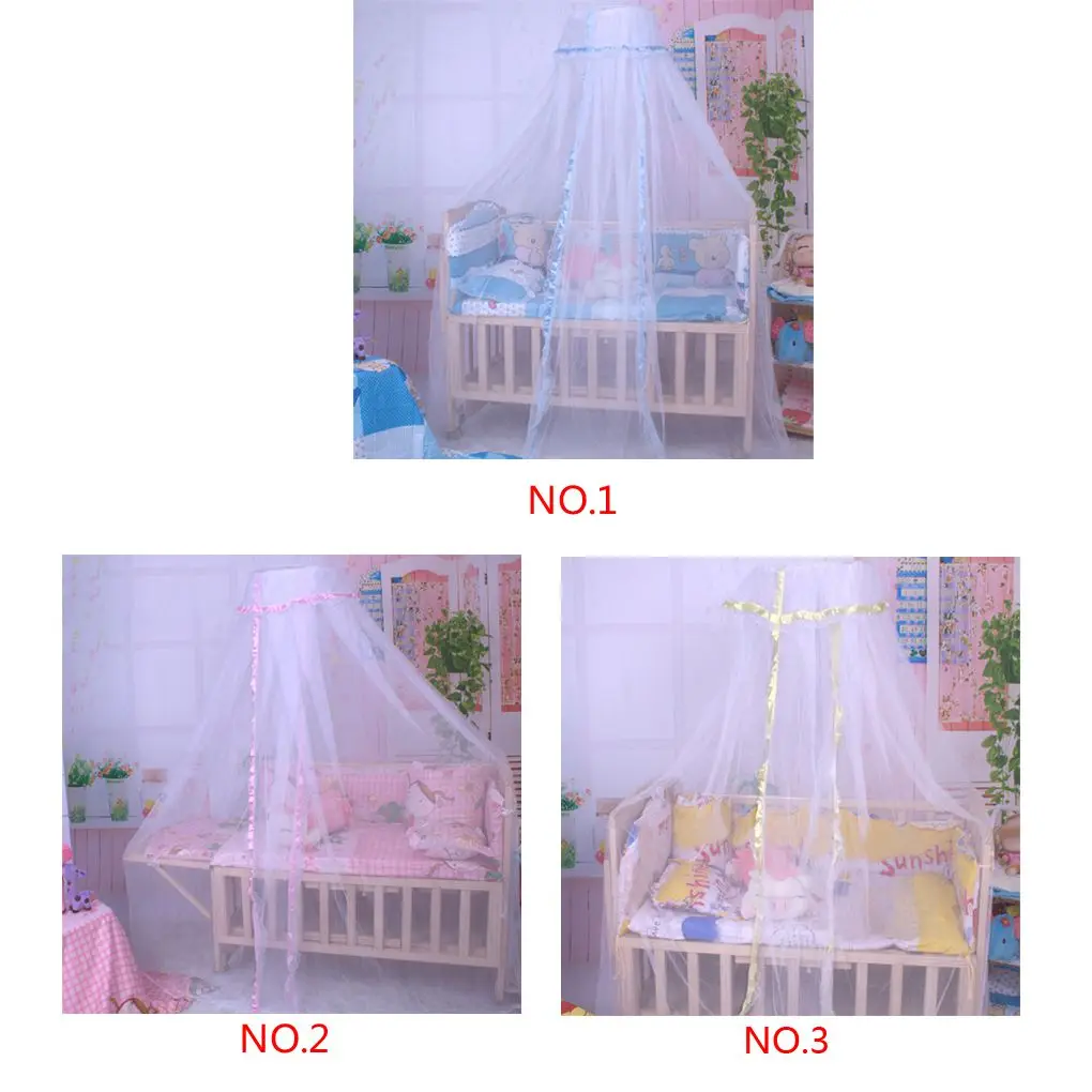 

Summer Girl Baby Crib Guard Canopy Infant Safety Dome Netting Cover with Lace Princess Hanging Decorations