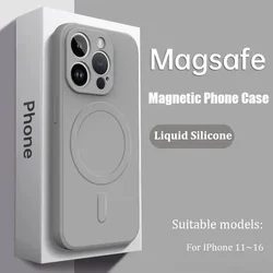 Premium Liquid Silicone MagSafe Shockproof Case - Luxury Protective Cover Accessories - iPhone 14 Pro (Titanium Gray)