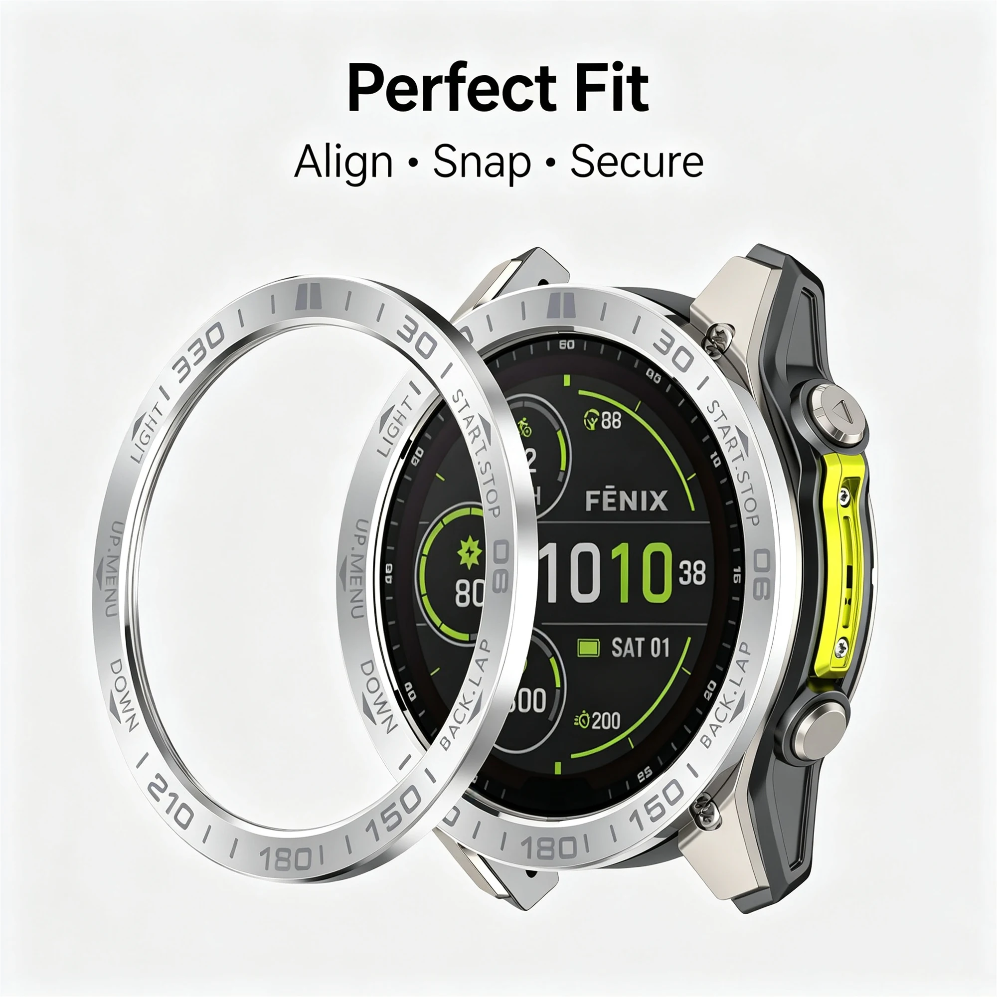 Sleek Metal Ring Bezel Protective Case