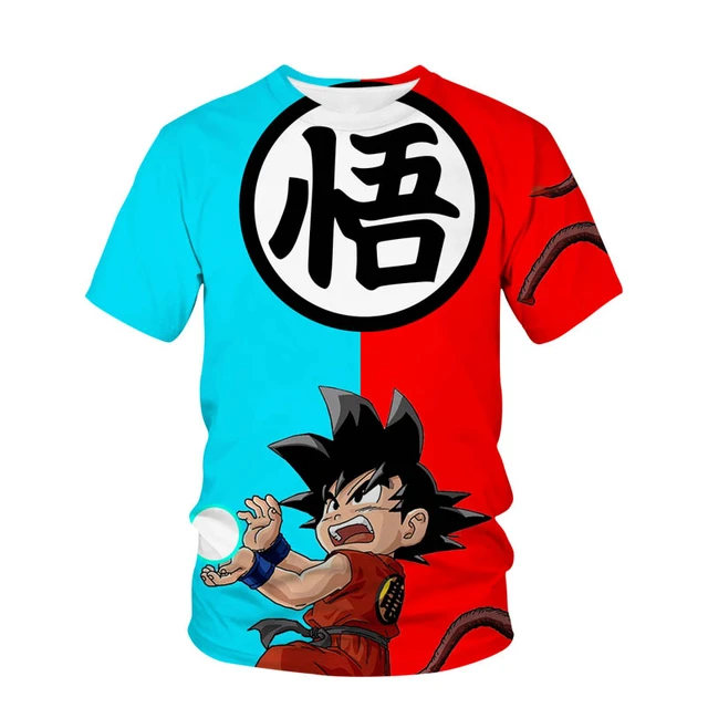 Dragon Ball desenho animado manga curta camiseta, camiseta Son Goku, tops  impressos de anime, camisetas infantis, roupas de bebê, presente para  crianças, verão - AliExpress